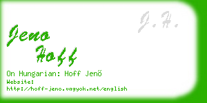 jeno hoff business card